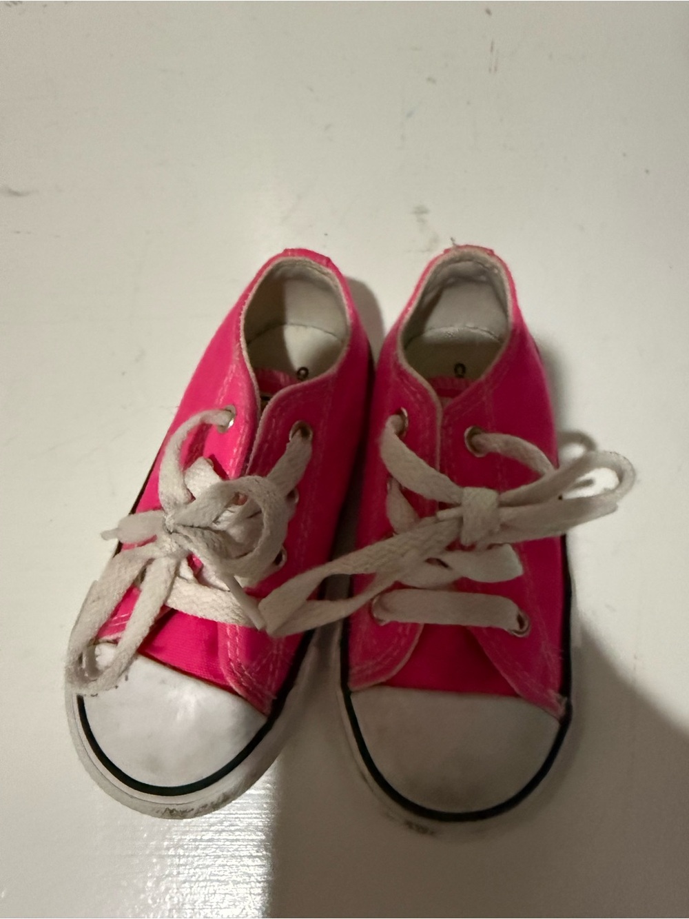 Converse Kids Pink Canvas Lace-Up Sneakers
